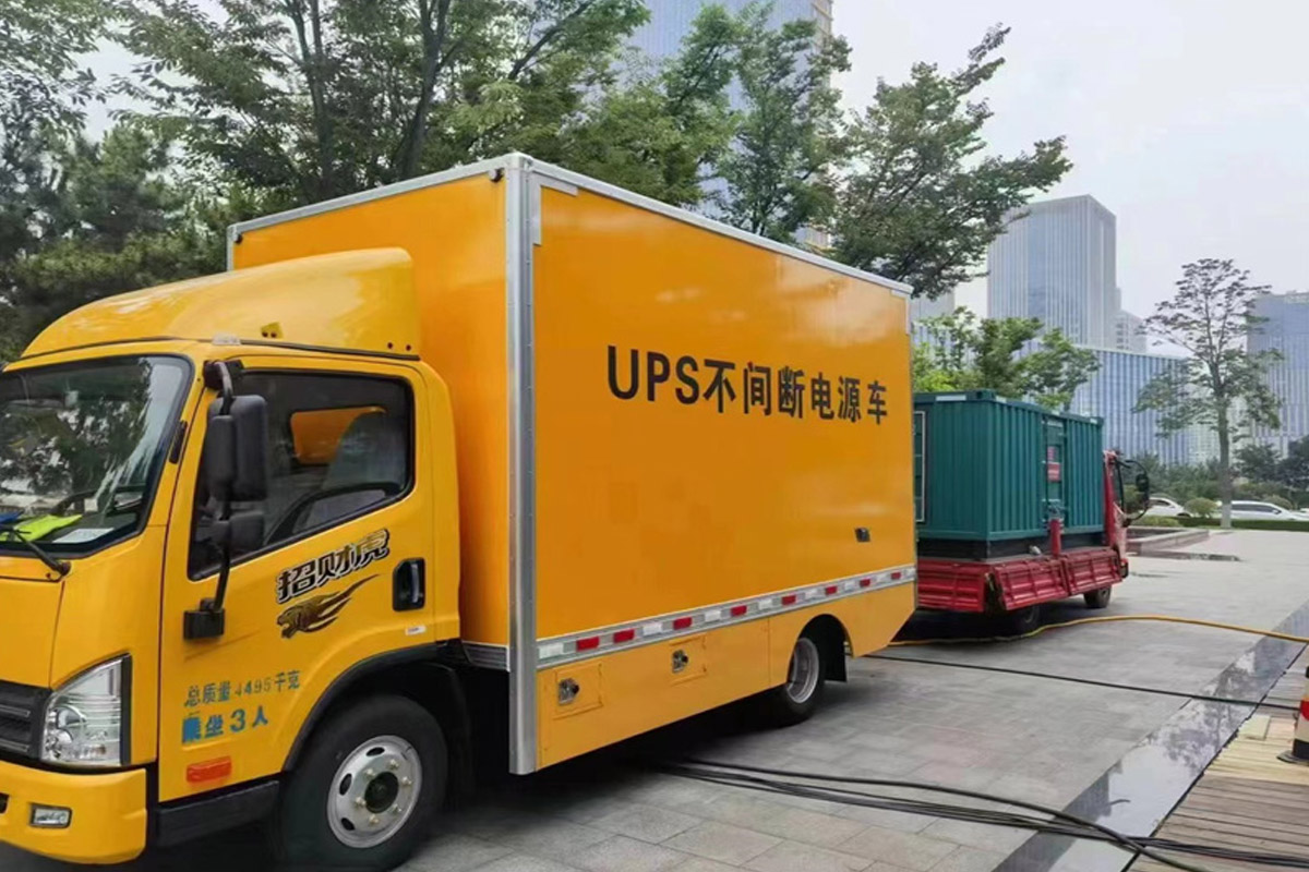 沙洋发电机租赁施工现场