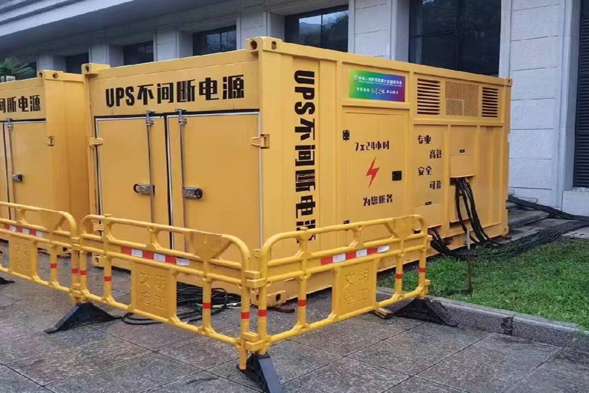 沙洋发电机租赁施工现场
